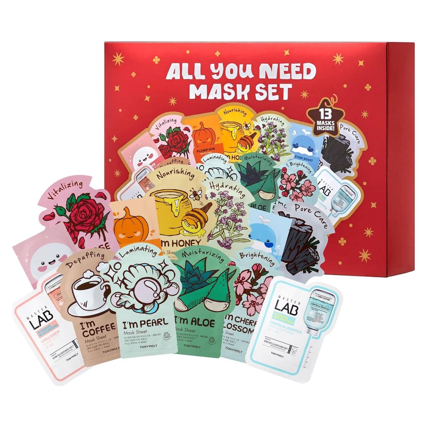 Set de Mascarillas Faciales TONYMOLY 13 Piezas Hidratantes