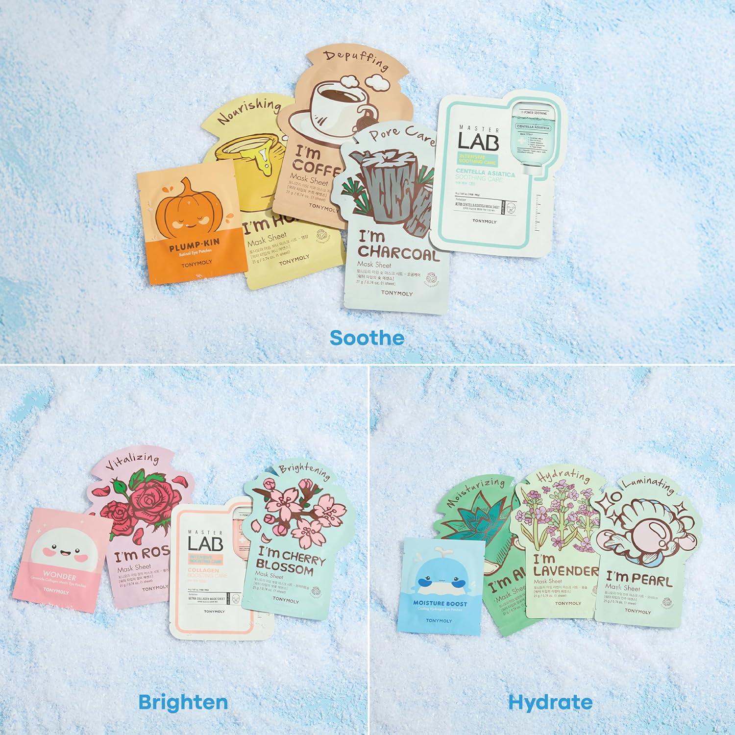 Set de Mascarillas Faciales TONYMOLY 13 Piezas Hidratantes