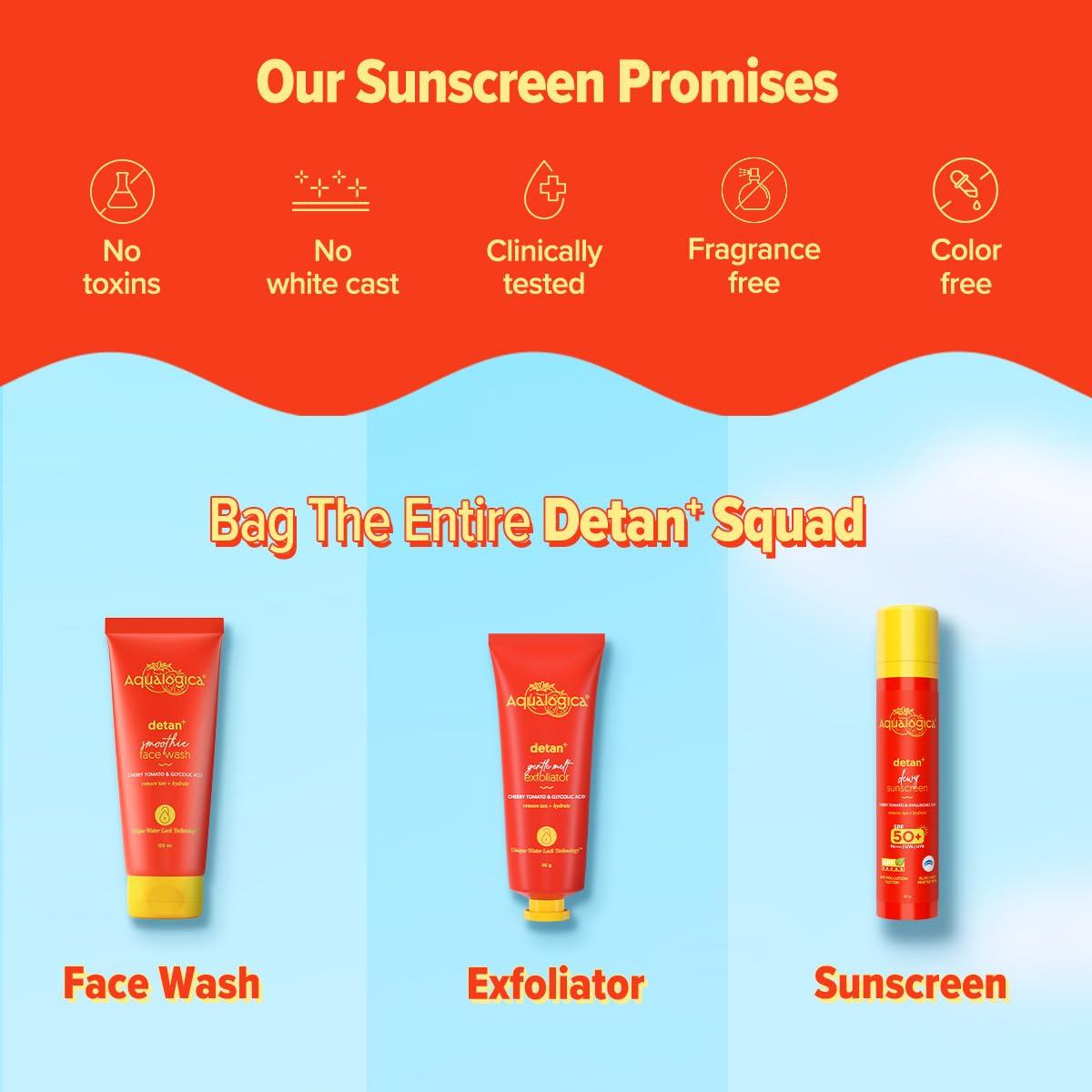 Protector Solar Hidratante Aqualogica Detan+ SPF 50 PA++++ 50g