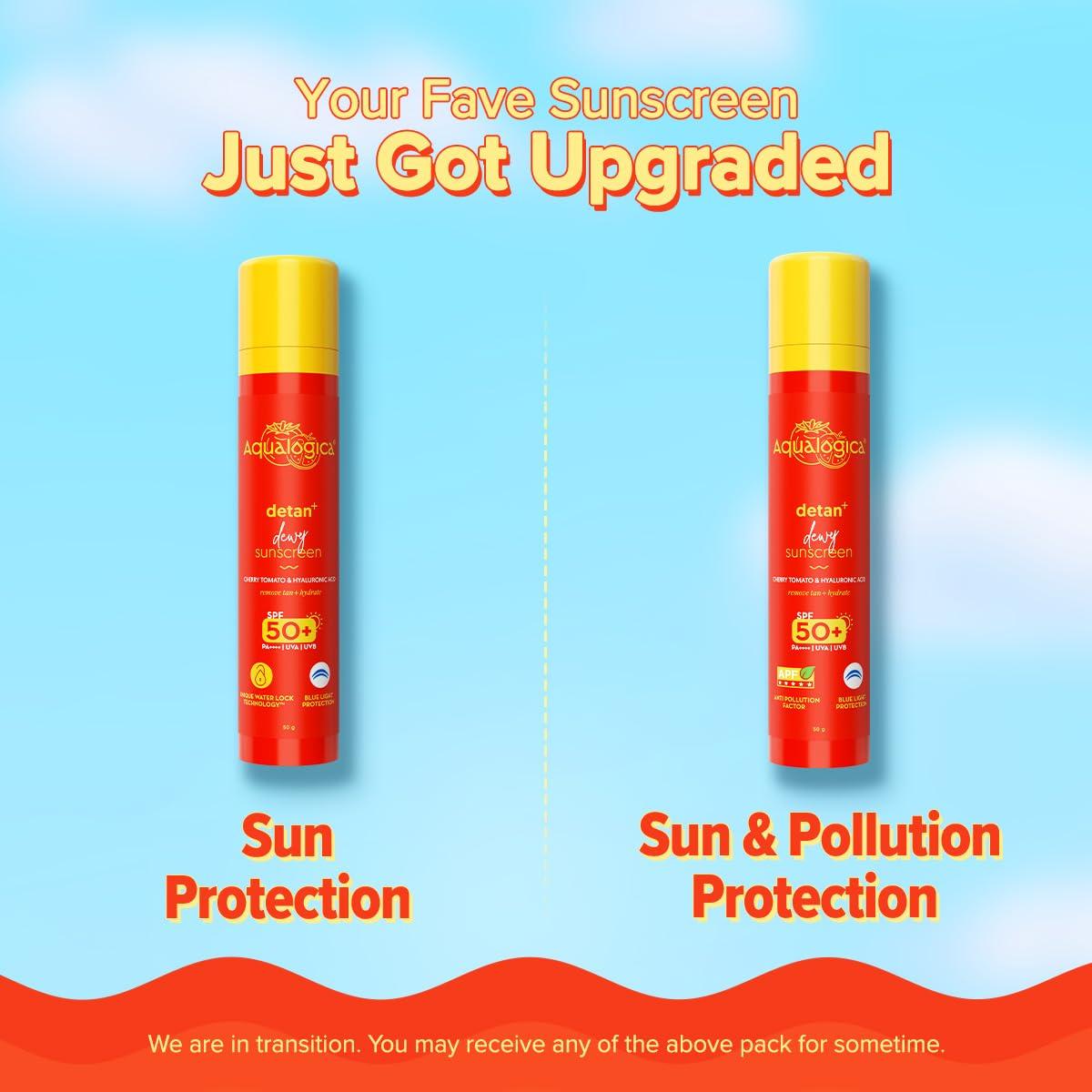 Protector Solar Hidratante Aqualogica Detan+ SPF 50 PA++++ 50g