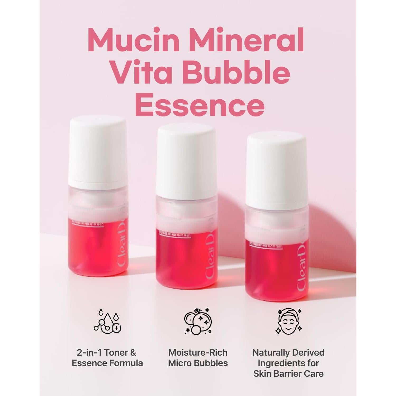 Dúo Esencia Mucin Mineral Vita Bubble 60 ml x 2 - Hidratante 2 en 1