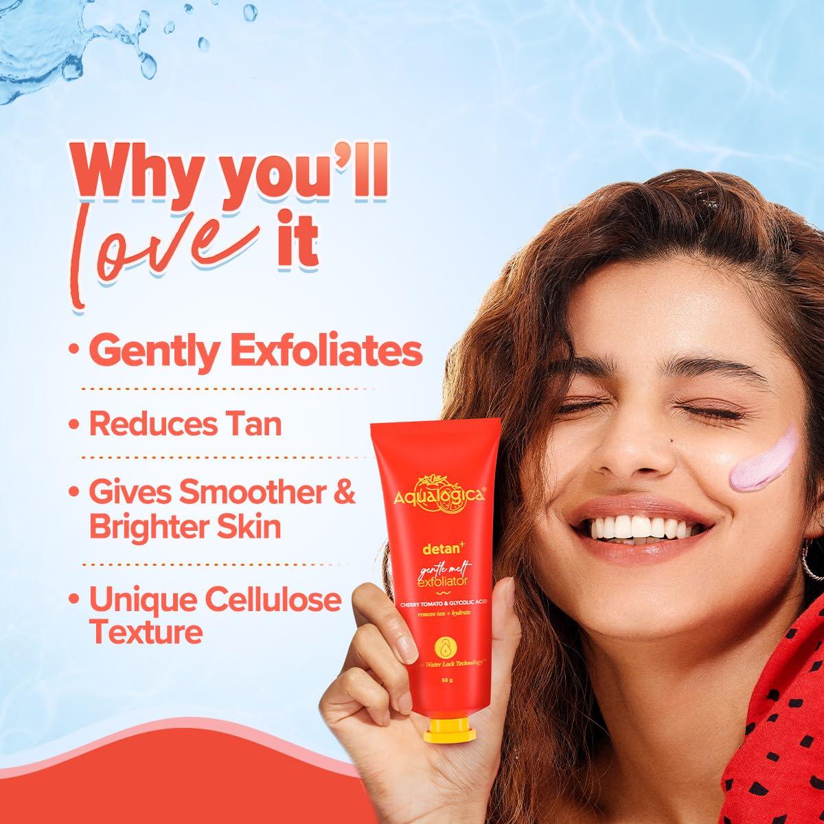 Exfoliante Facial y Corporal Aqualogica Detan+ 50g Tomate Cherry