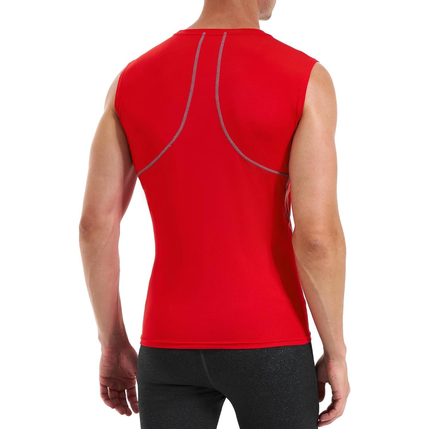 Camisas de Compresión para Hombre Runhit 2 Pack Sin Mangas