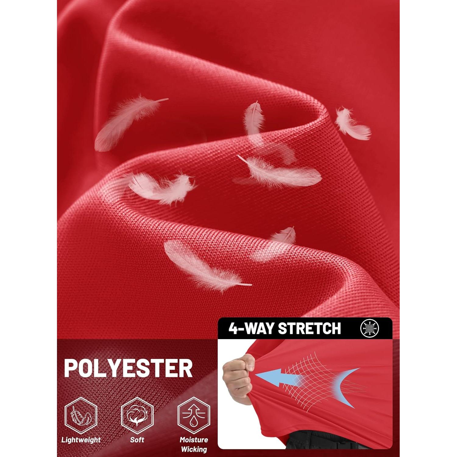 Camiseta de Manga Corta TACVASEN para Hombres UPF50+ Secado Rápido