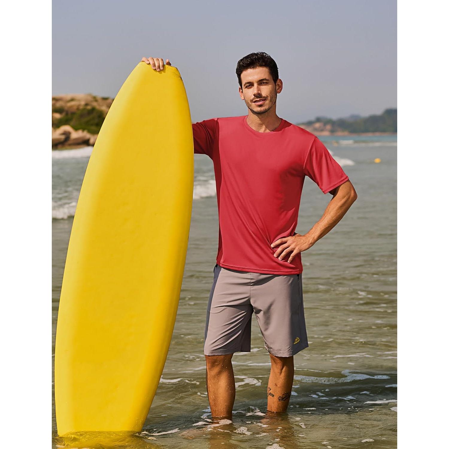 Camiseta de Manga Corta TACVASEN para Hombres UPF50+ Secado Rápido