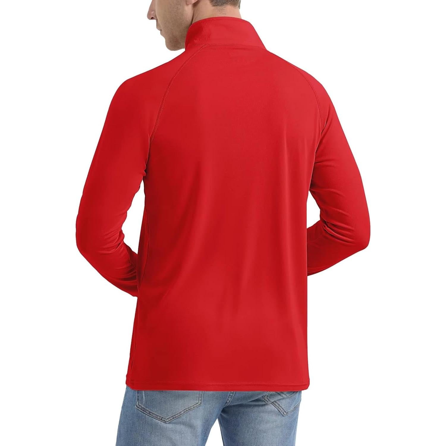 Camisa de Manga Larga Hombre MAGCOMSEN UPF 50+ Rojo Tomate