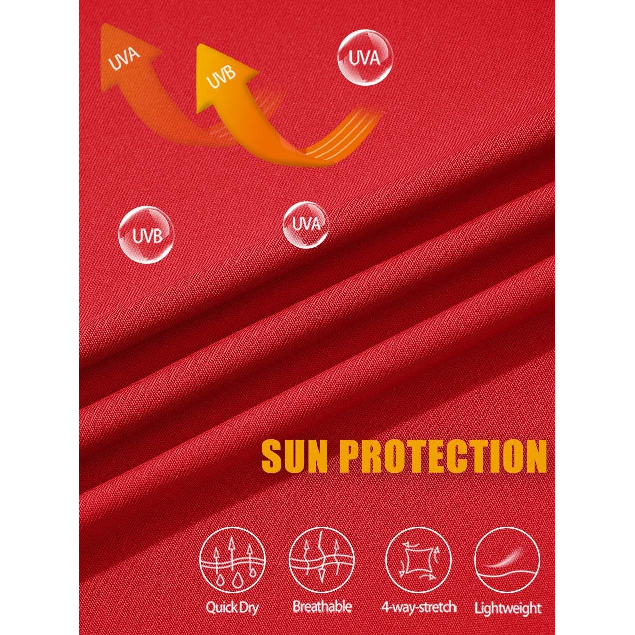 Camisa de Manga Larga Hombre MAGCOMSEN UPF 50+ Rojo Tomate