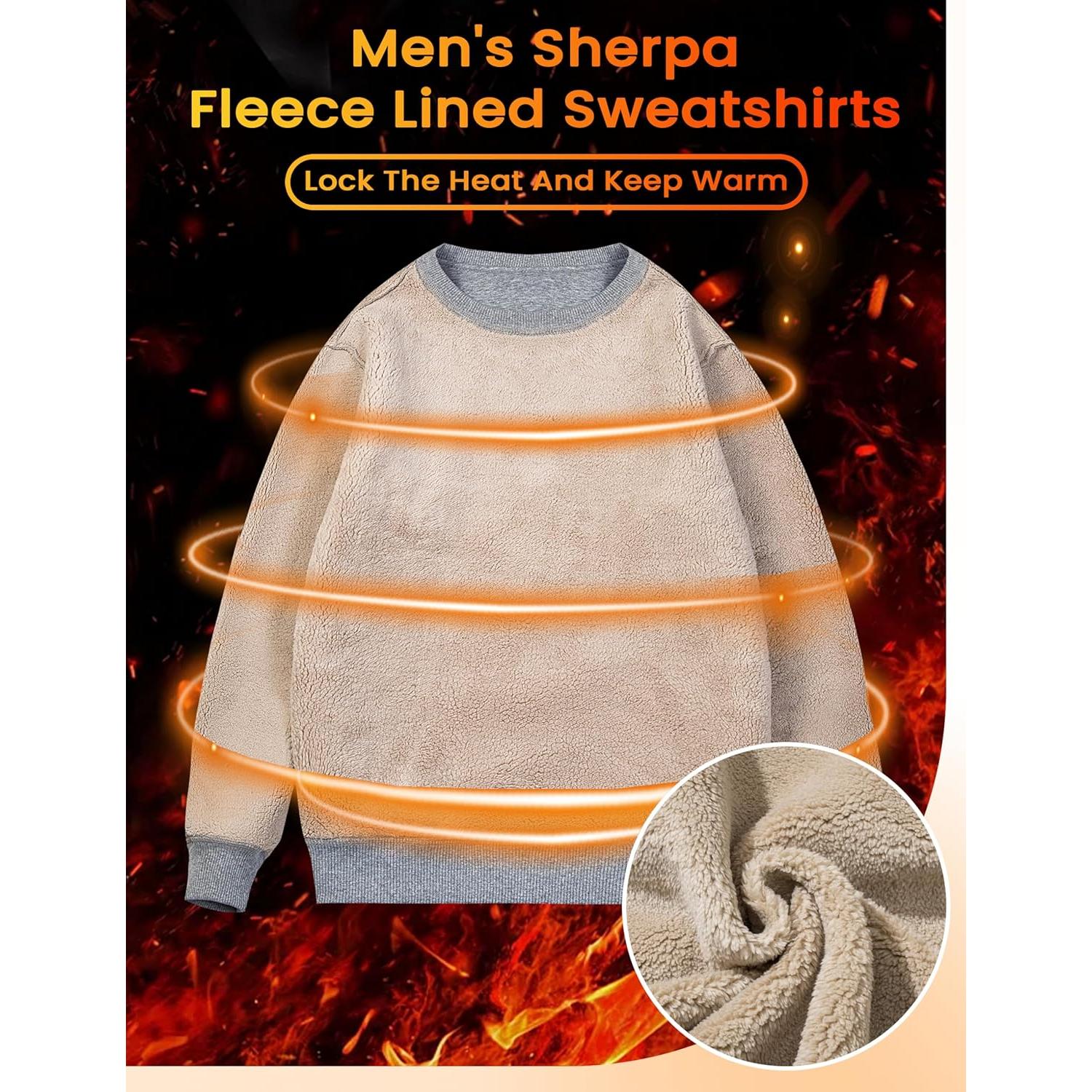 Sudadera Forrada de Sherpa para Hombre MAGCOMSEN Roja Mediana