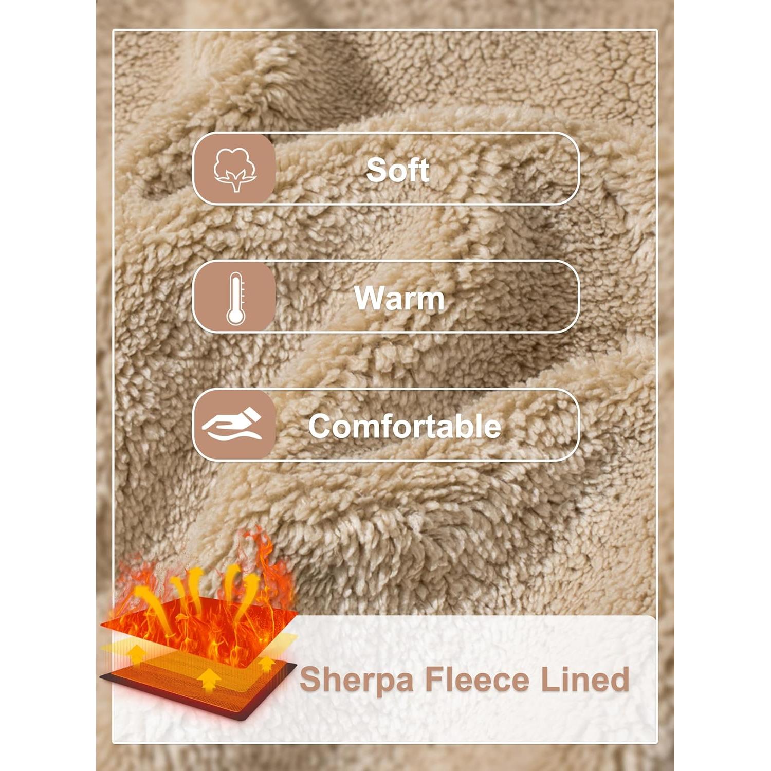 Sudadera Forrada de Sherpa para Hombre MAGCOMSEN Roja Mediana