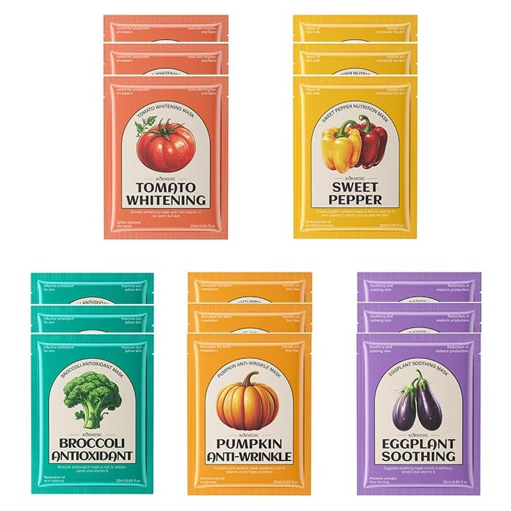 Combo 15 Mascarillas Faciales Dr.emmet - Hidratantes y Calmantes