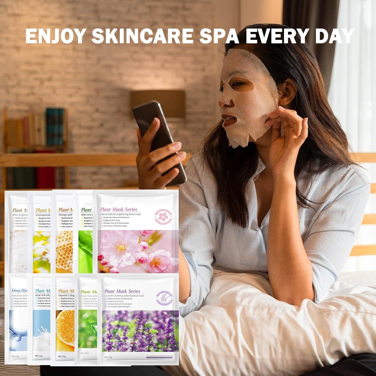 Set de 10 Máscaras Faciales Hidratantes YiJiaBa para Niños