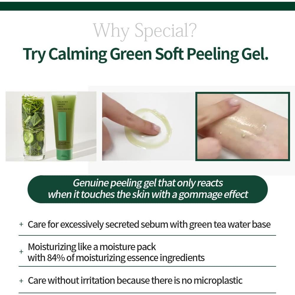 LAPALETTE Gel Exfoliante Suave 100 ml | Té Verde y Centella