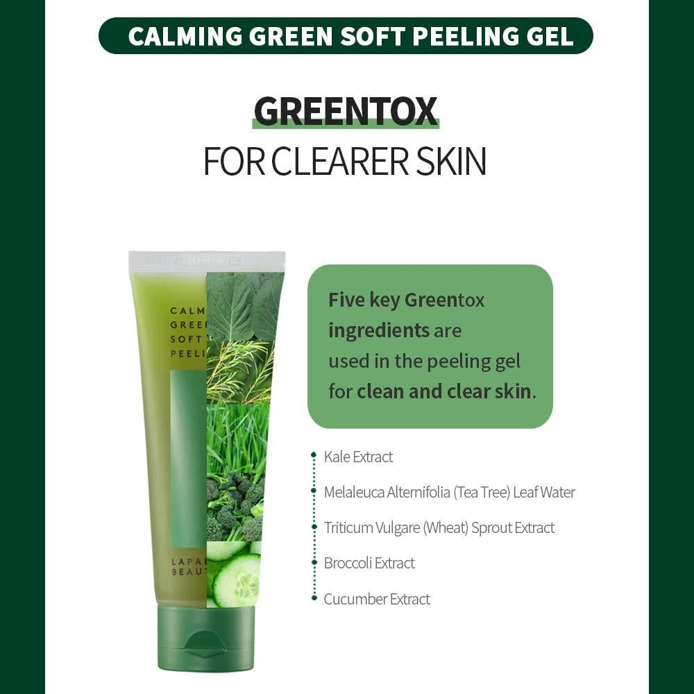 LAPALETTE Gel Exfoliante Suave 100 ml | Té Verde y Centella