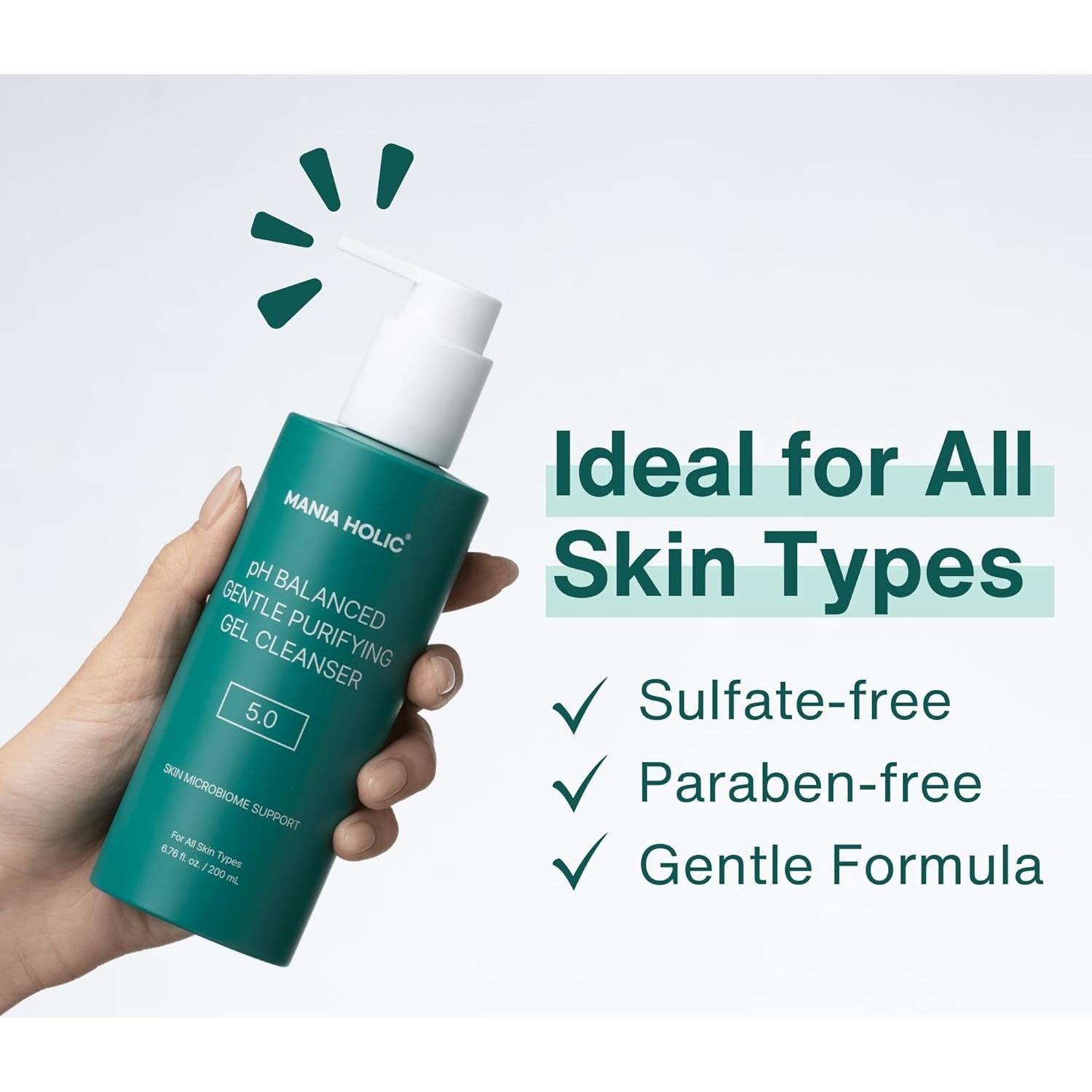 Gel Limpiador Facial Hidratante D.KIN 200 ml pH 5.0 Piel Seca