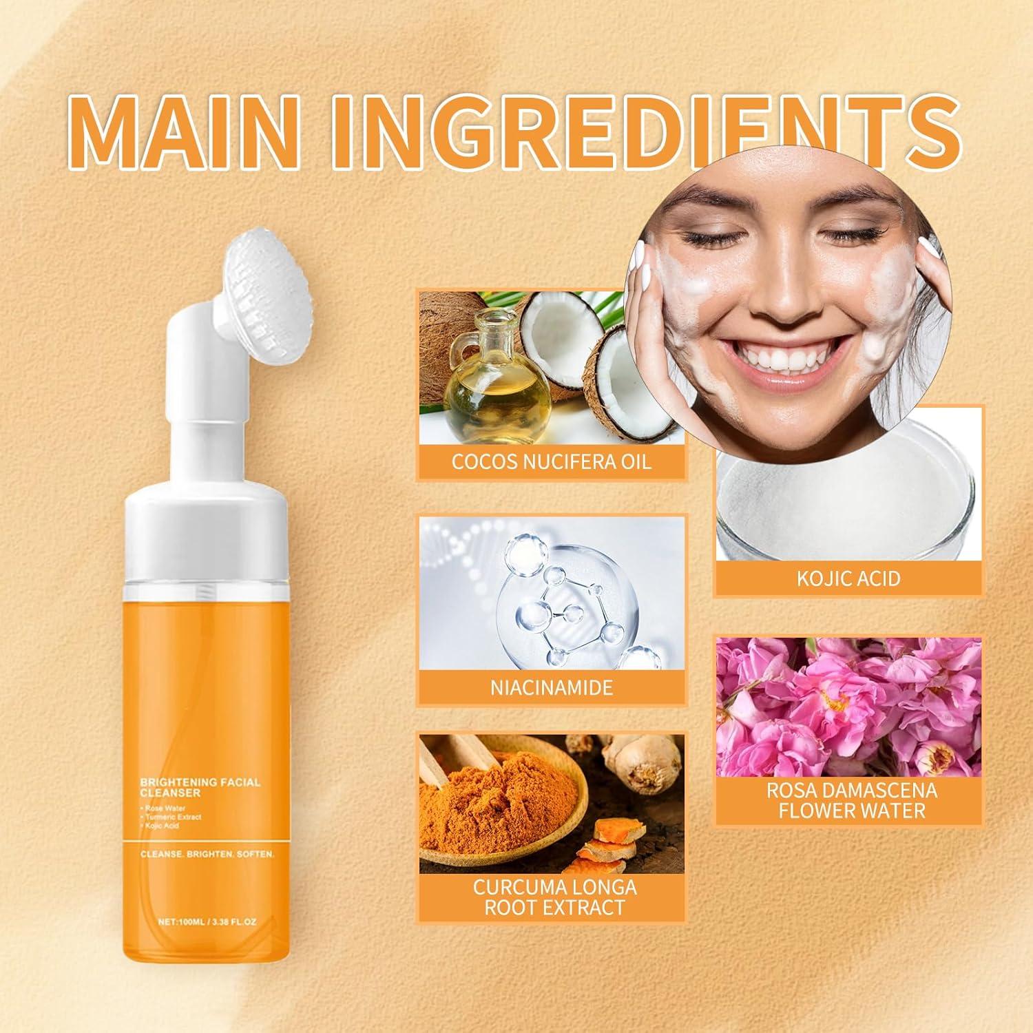 Juego de Cuidado Facial de Cúrcuma 4 Piezas DENESTUP