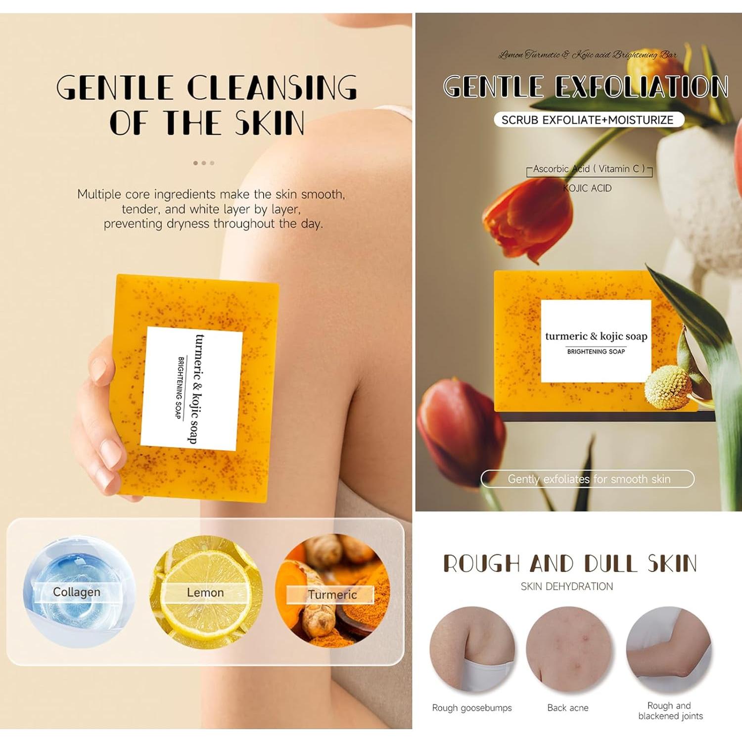 Juego de Cuidado Facial de Cúrcuma 4 Piezas DENESTUP