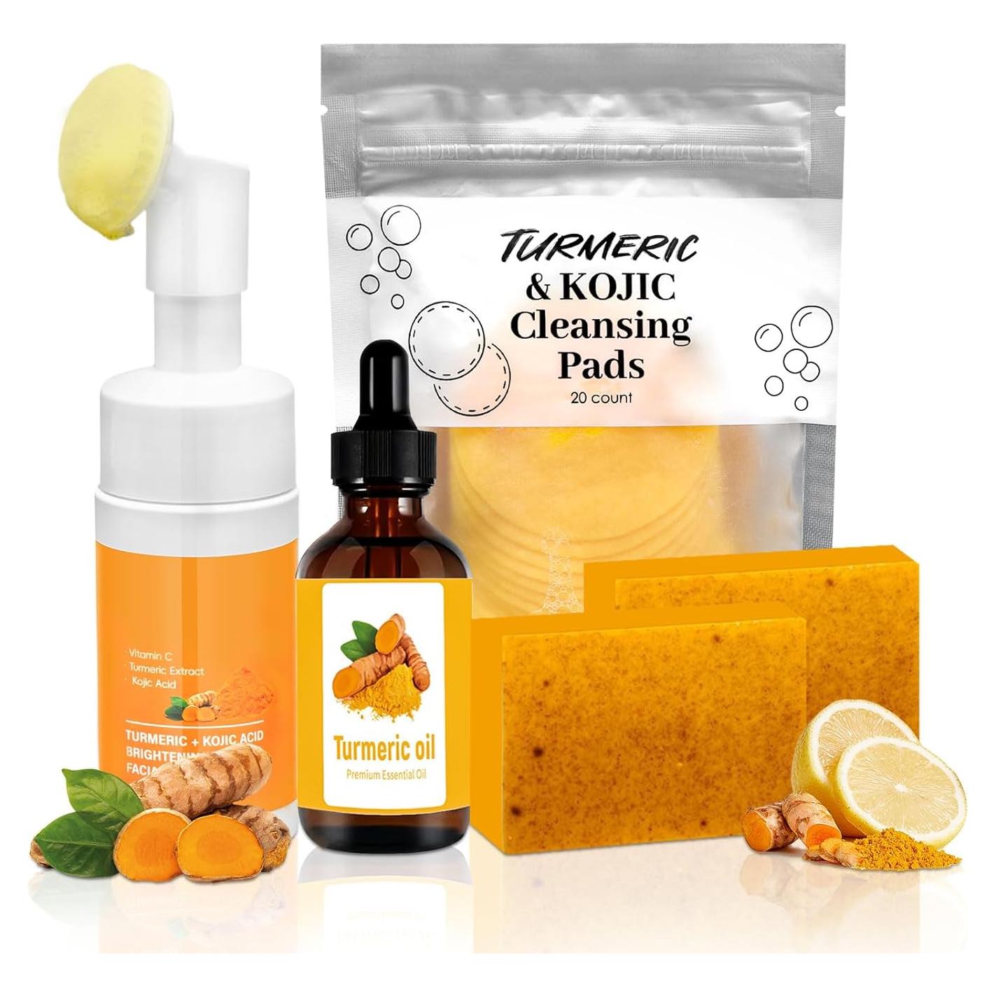 Juego de Cuidado de Piel de Cúrcuma Amdele - 4 Piezas