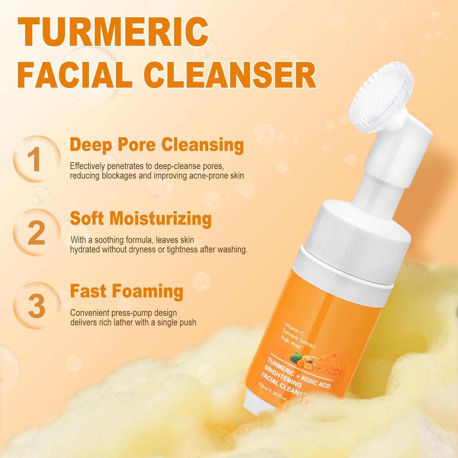 Juego de Cuidado de Piel de Cúrcuma Amdele - 4 Piezas