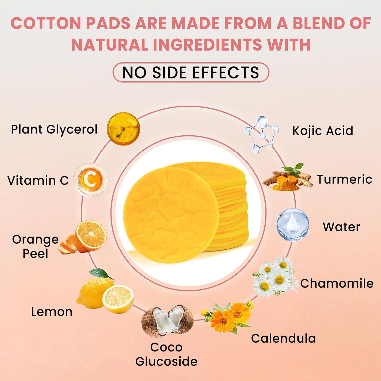 Discos Limpiadores de Ácido Kójico y Cúrcuma PIPIHUA 80PCS