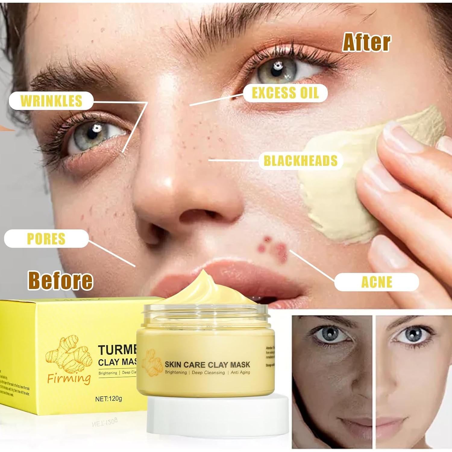 Kit de Cuidado Facial MR.A con Mascarilla y Aceite de Cúrcuma