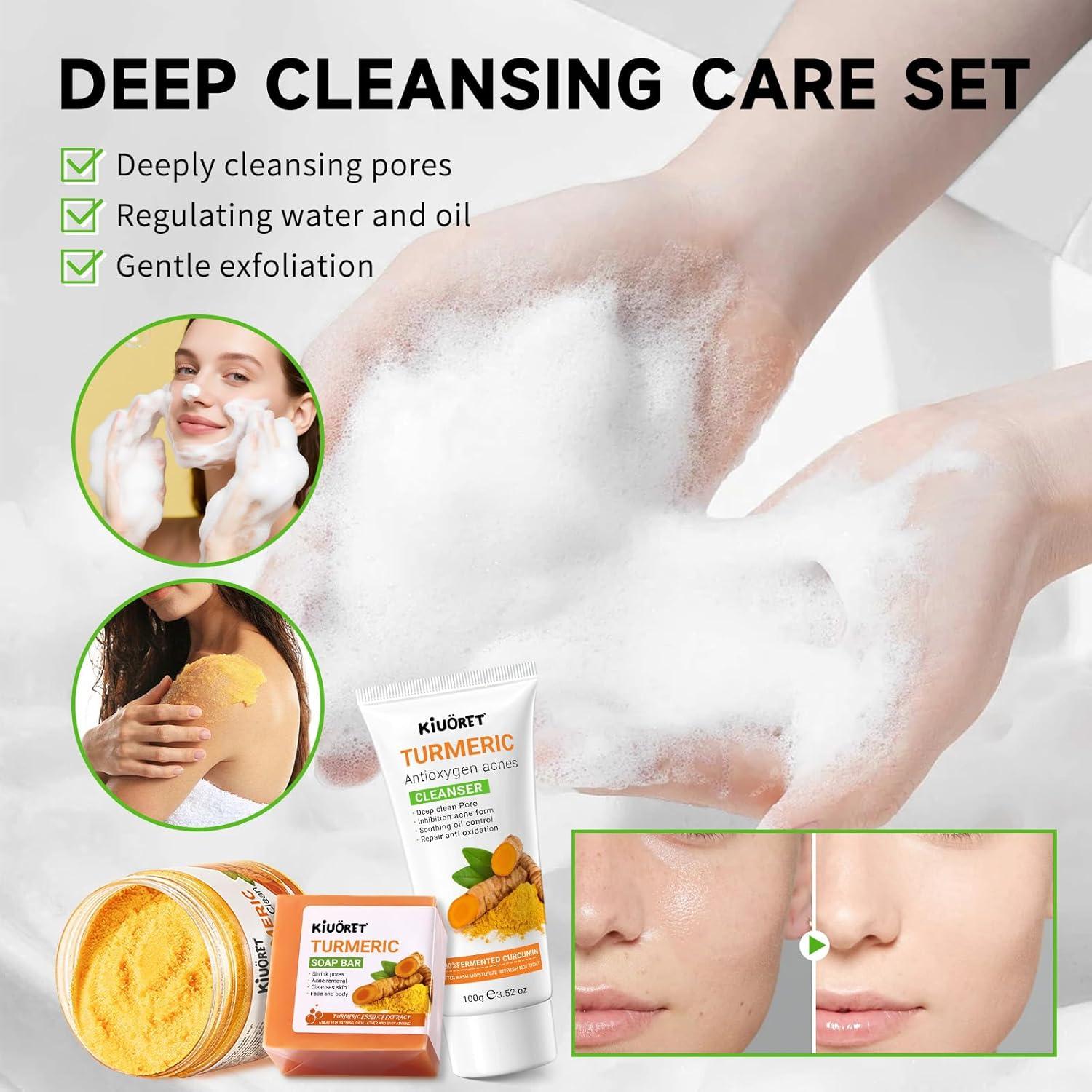 Juego de Cuidado de Piel de Cúrcuma KIUORET - 11 Piezas