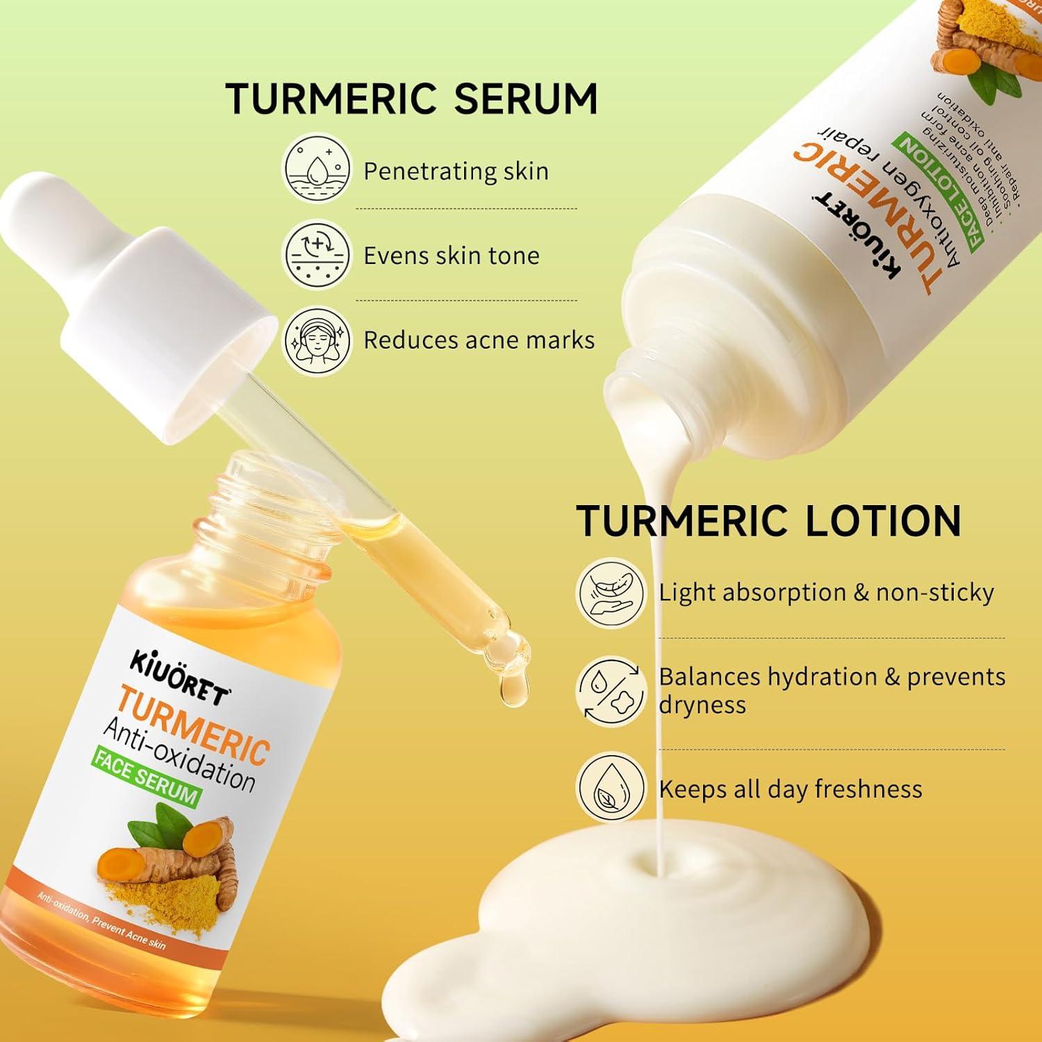 Juego de Cuidado de Piel de Cúrcuma KIUORET - 11 Piezas