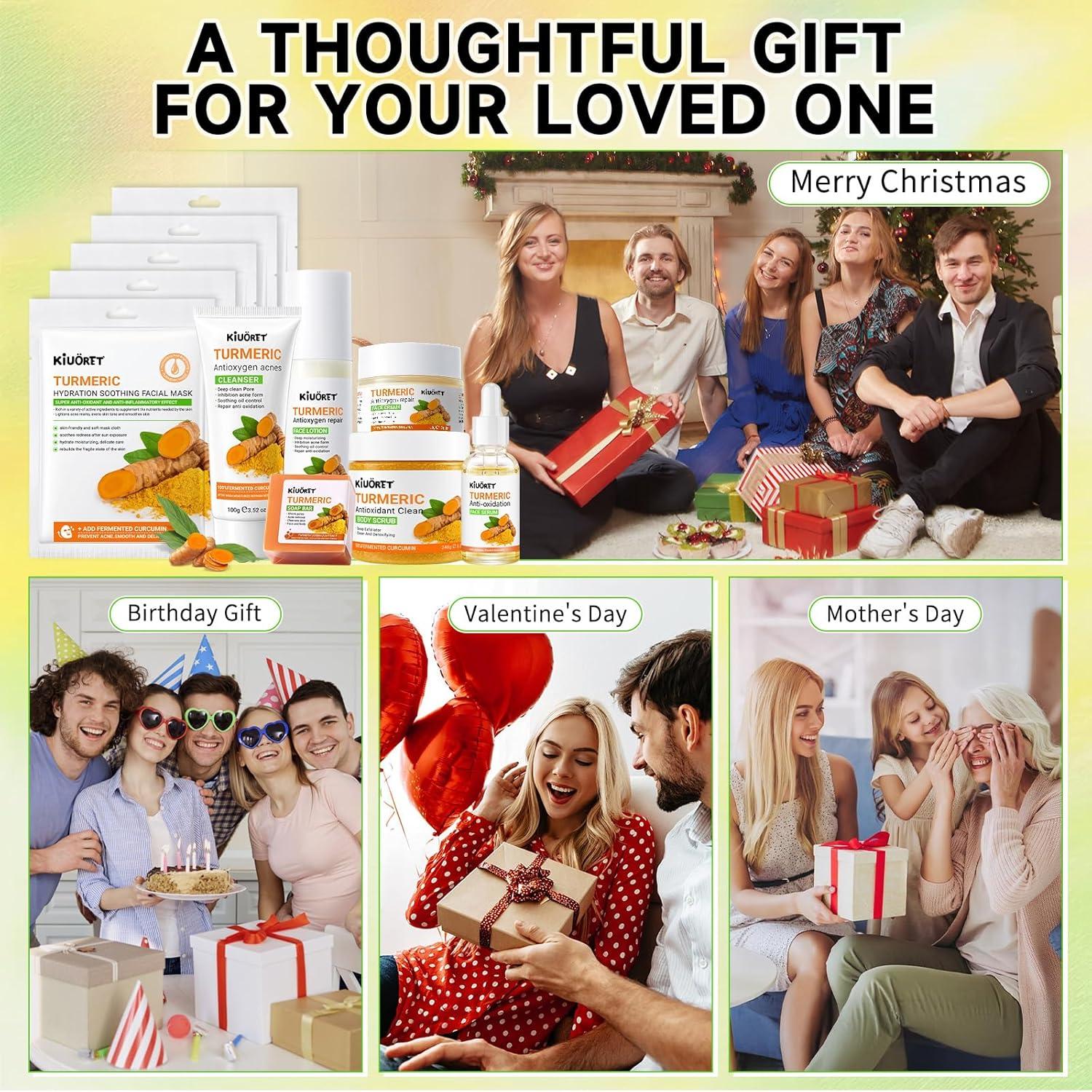 Juego de Cuidado de Piel de Cúrcuma KIUORET - 11 Piezas