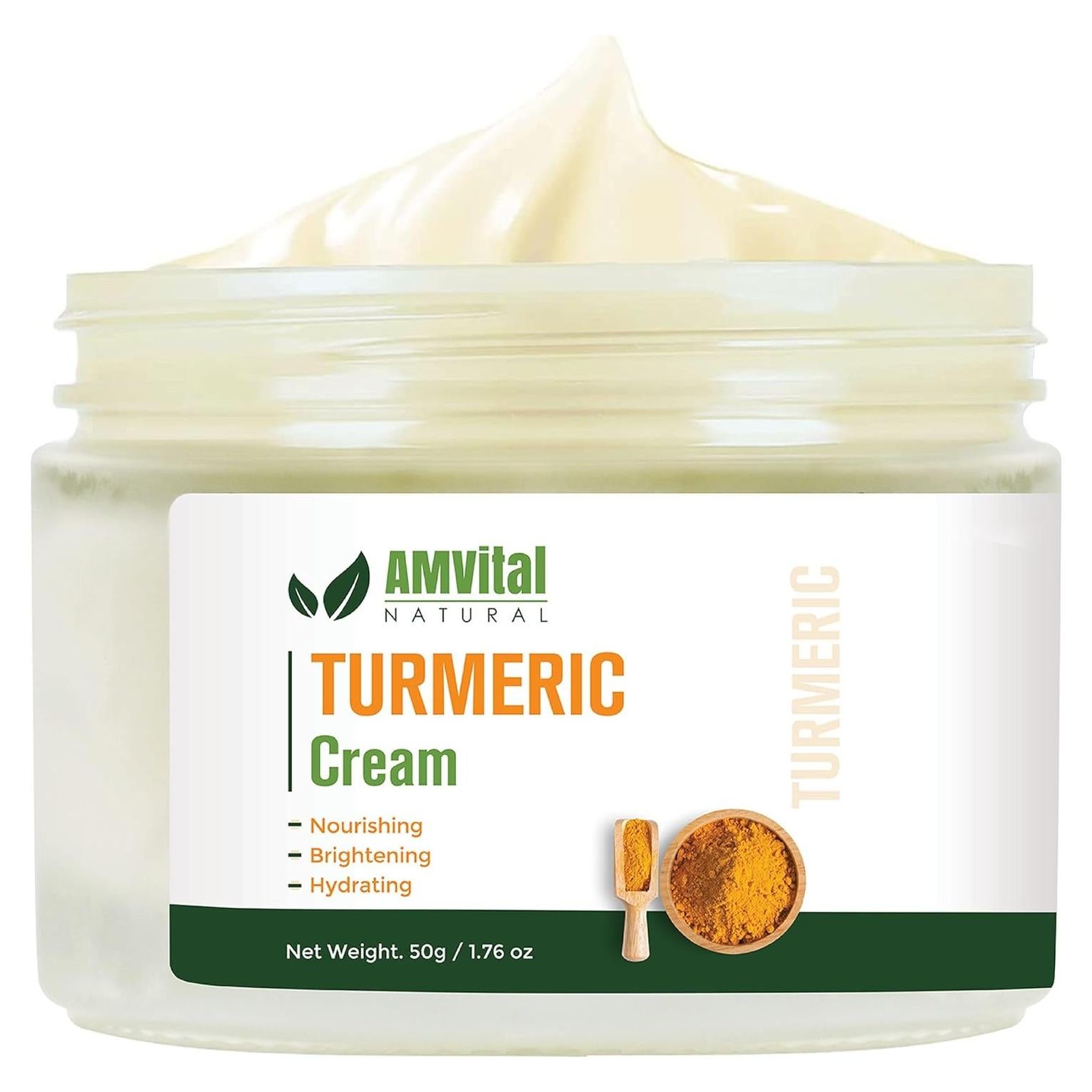 Crema Facial Natural AMVital con Cúrcuma - Hidratante Suave 150g