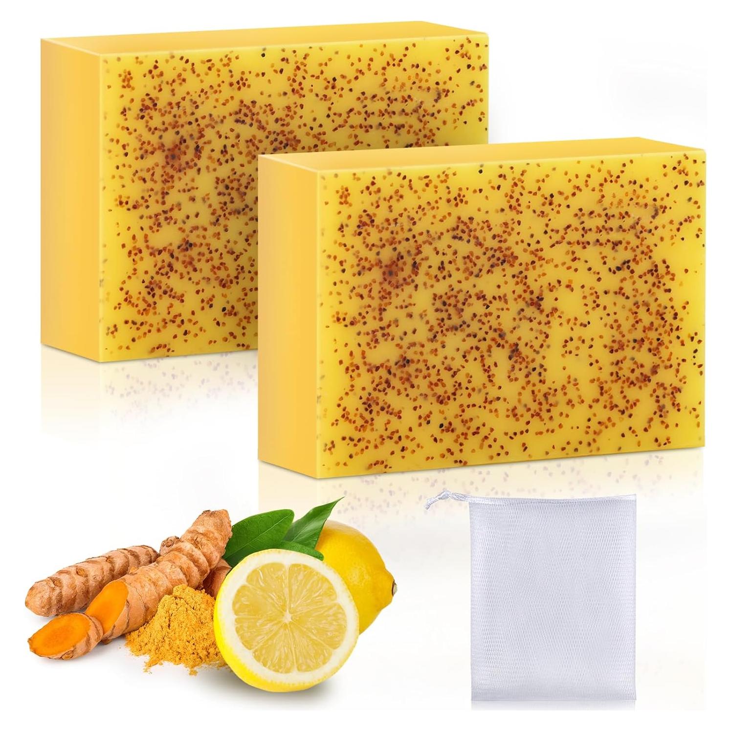 Jabón Ácido Kójico Urrznp 2 Barras 221g Limón y Cúrcuma