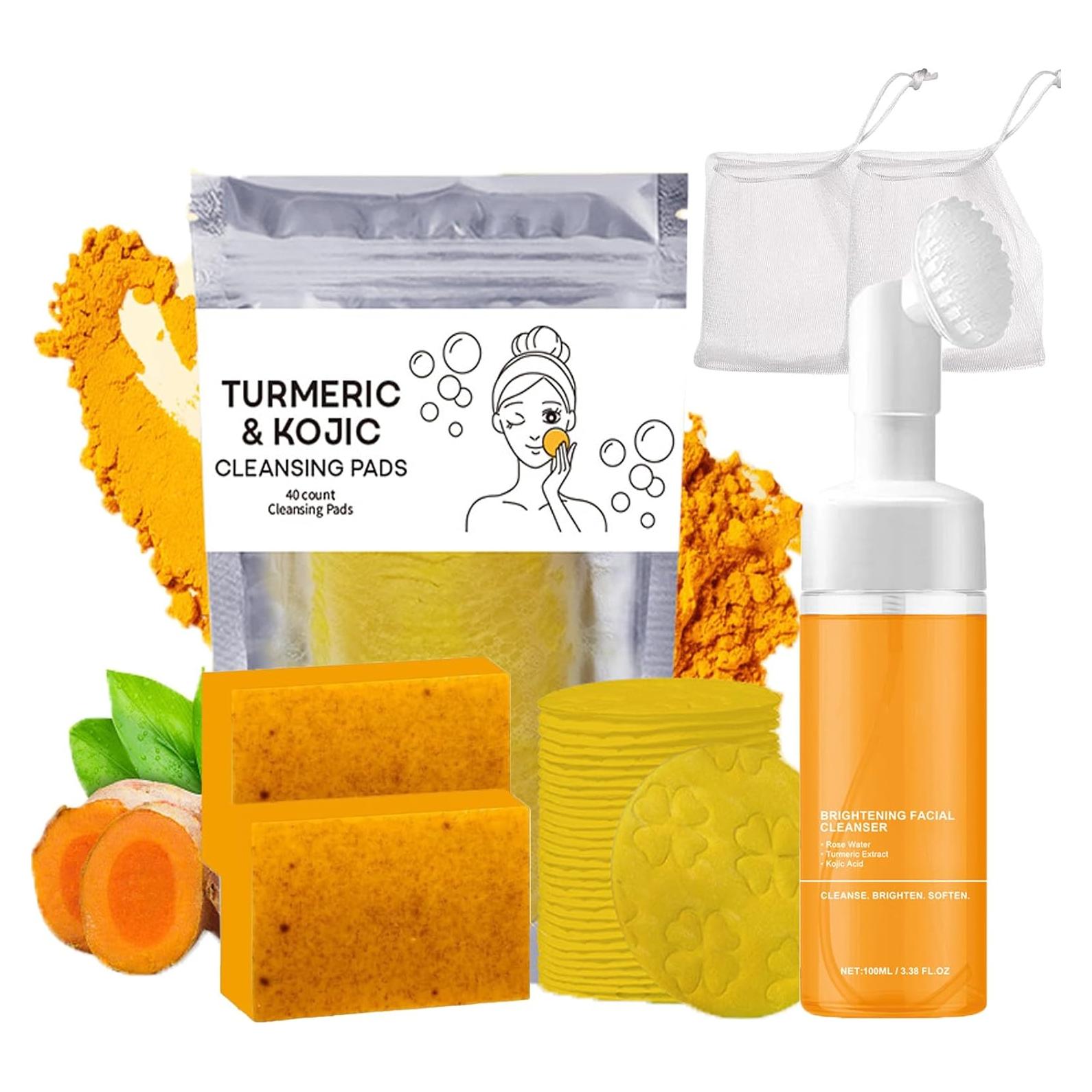 Juego de Cuidado Facial de Cúrcuma LuckNest - 4 Piezas