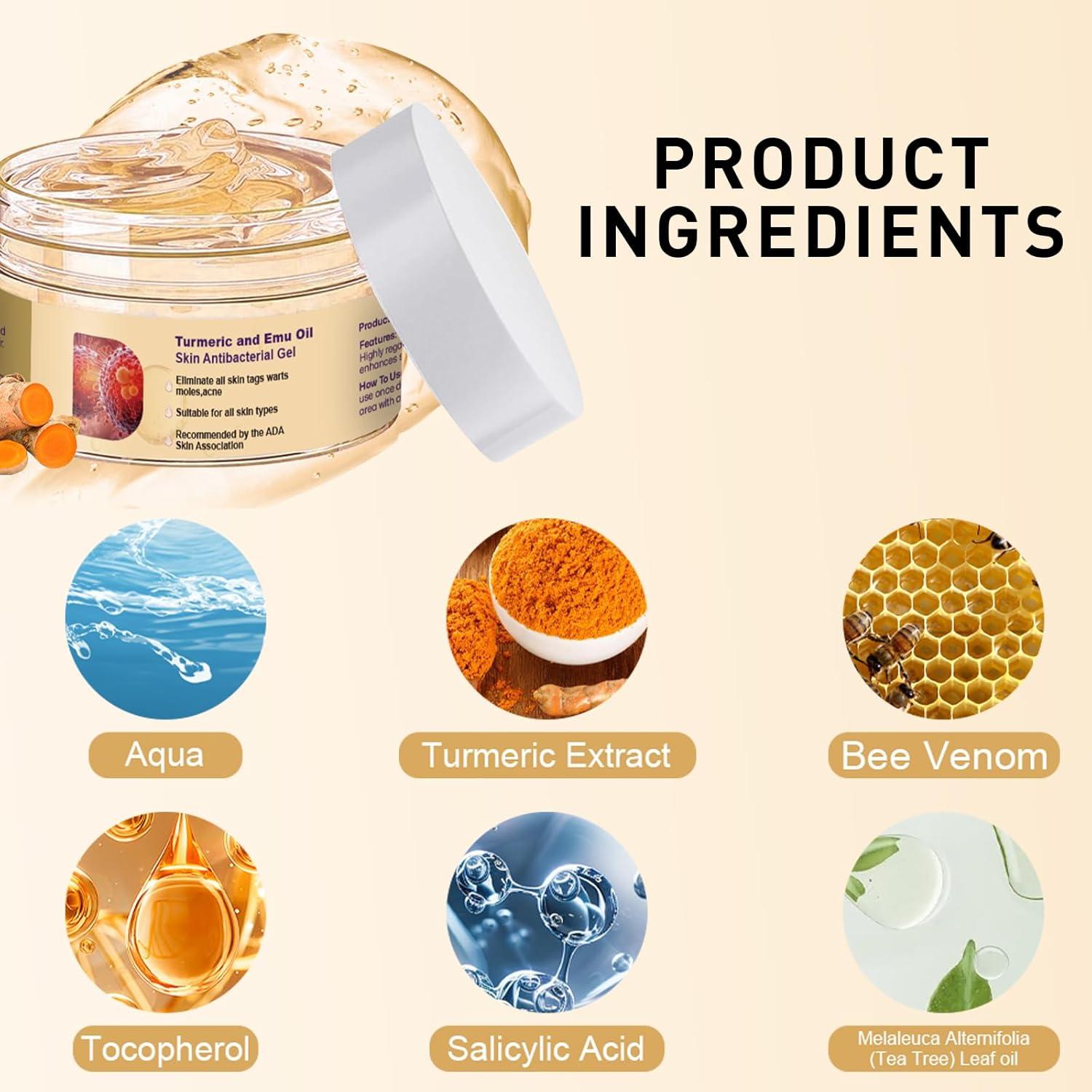 Gel de Cuidado de Piel Rubeonly con Aceite de Emú y Cúrcuma 50g