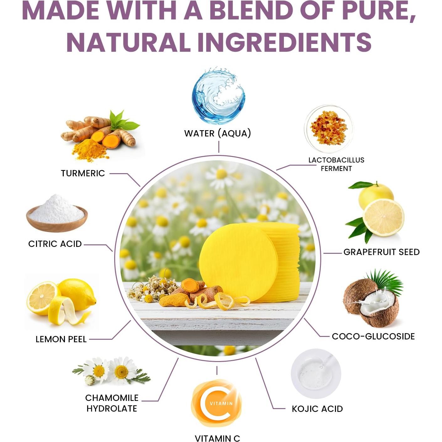 Toallitas Limpiadoras Kójiico y Cúrcuma 30 Unidades - Nutritivas