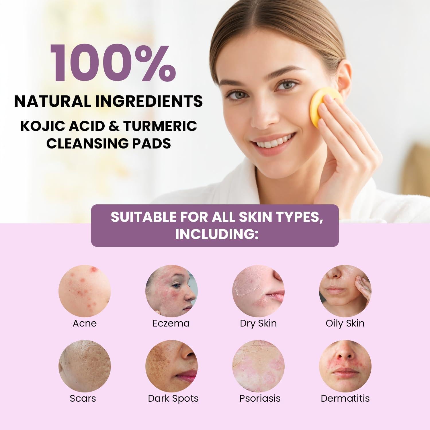 Toallitas Limpiadoras Kójiico y Cúrcuma 30 Unidades - Nutritivas