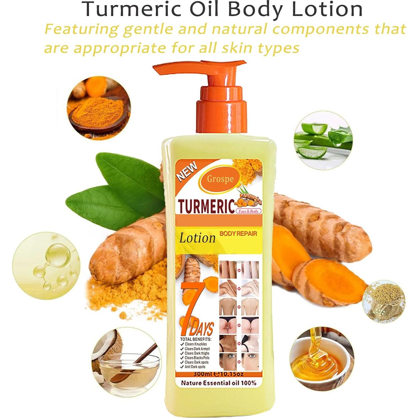 Loción Corporal Hidratante de Aceite de Cúrcuma HWM 295 ml