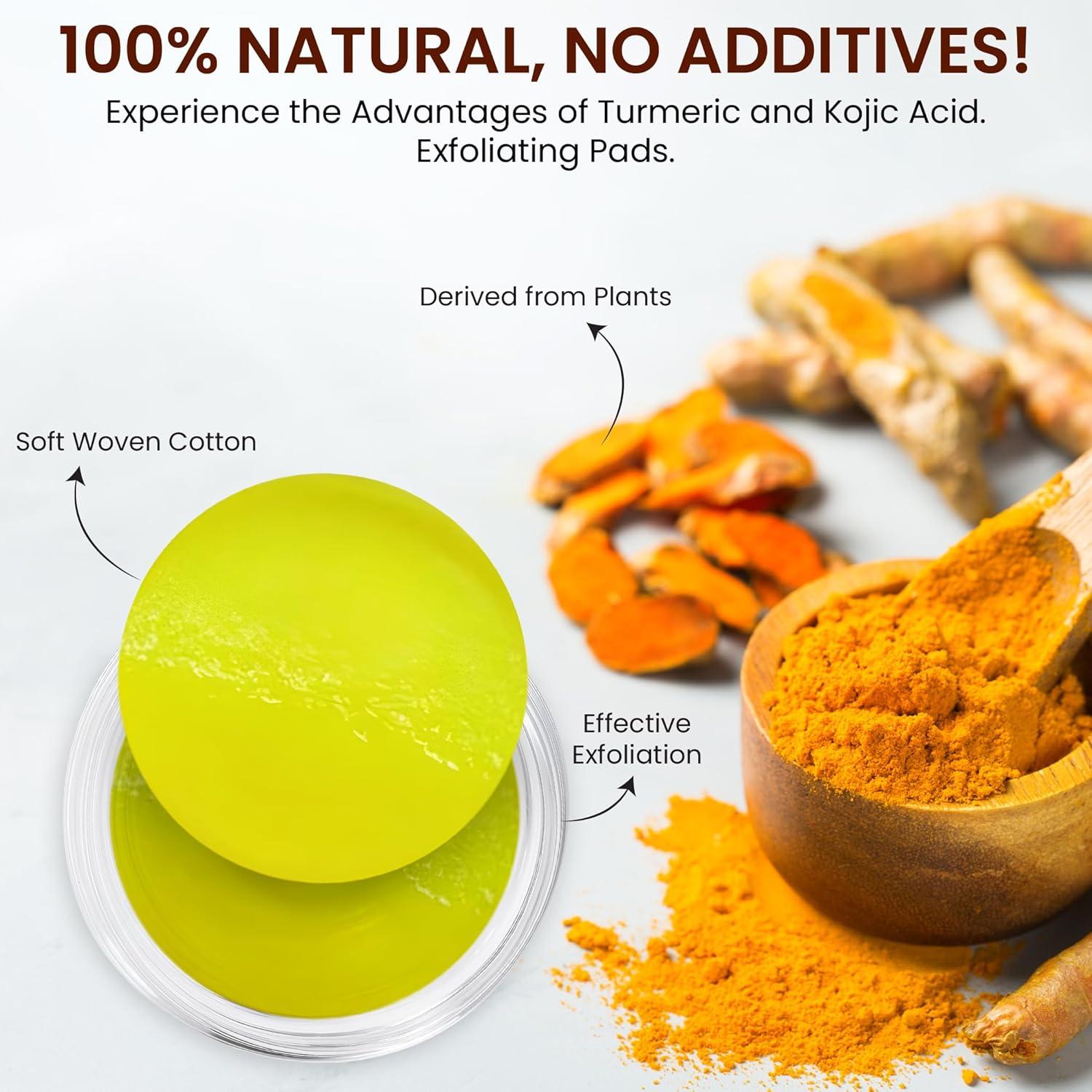 Almohadillas Limpiadoras Live Healthy Ácido Kojico y Cúrcuma 30 Unidades