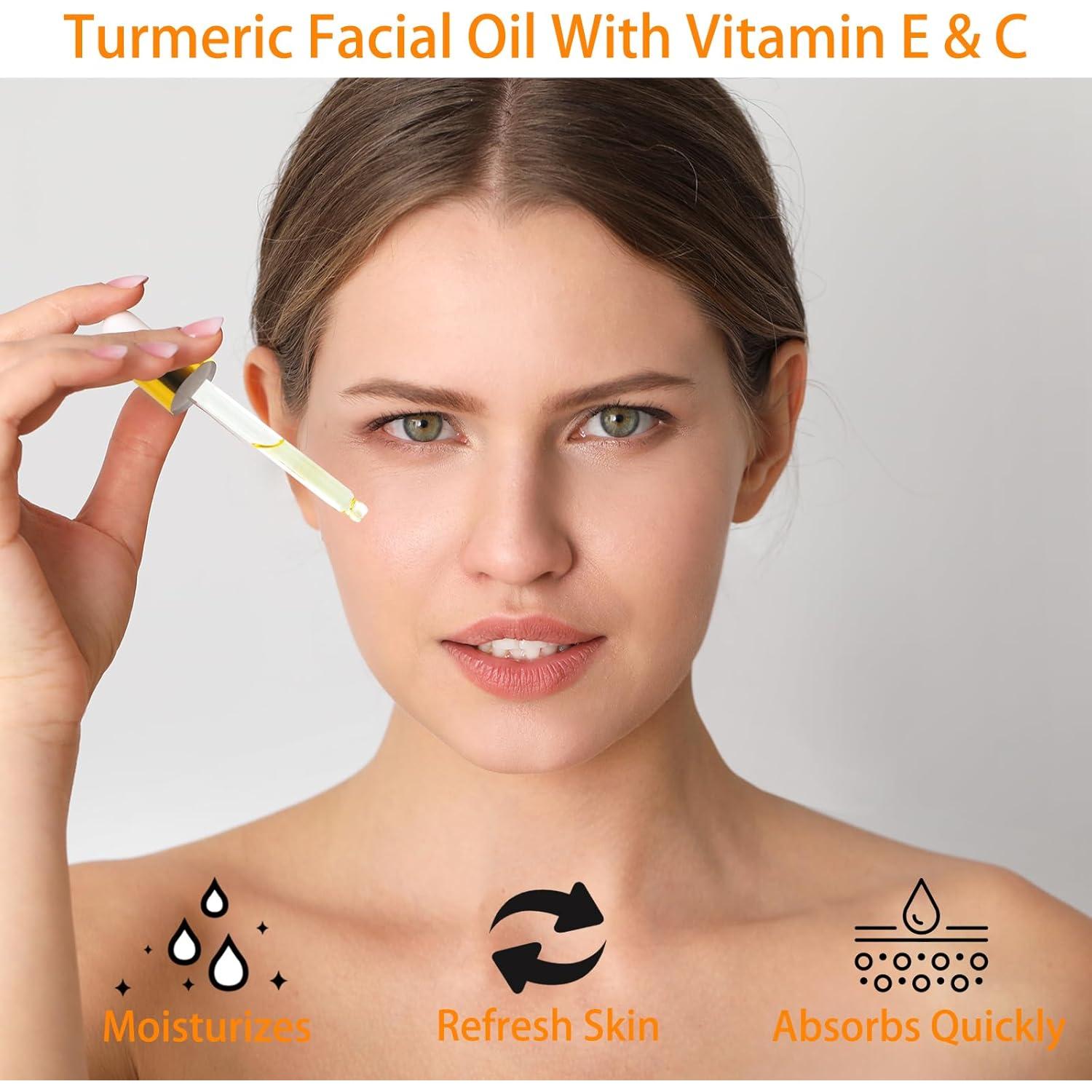 Aceite de Cúrcuma MR.A 3 Pack 29.57 ML para Cara y Cuerpo