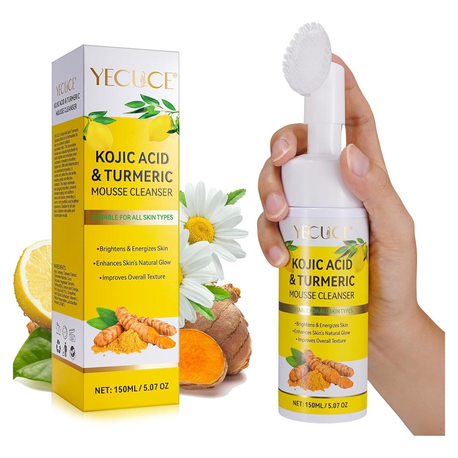 Mousse Limpiador Facial de Cúrcuma 150ML - Piel Suave y Hidratada