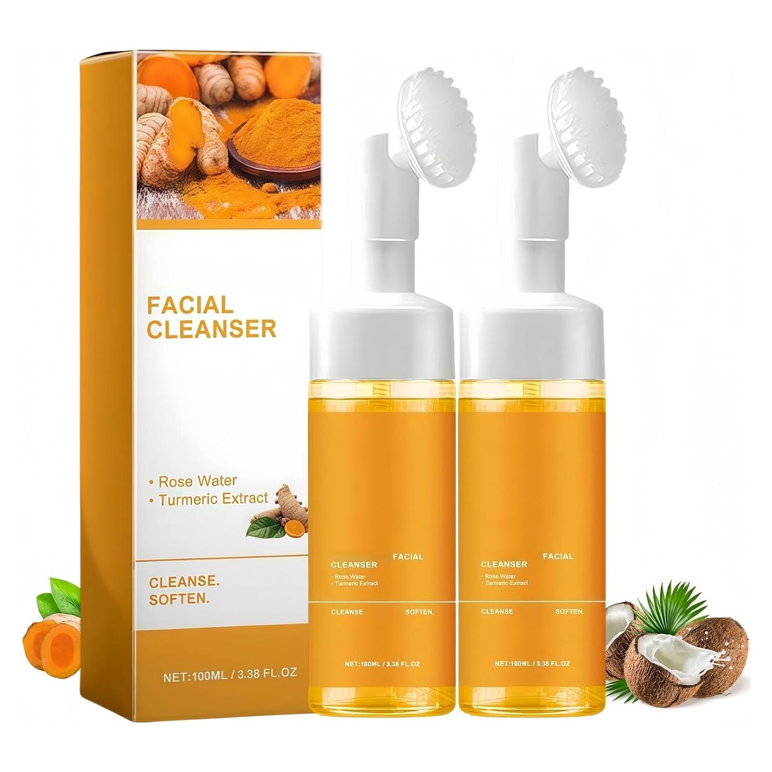 Limpiador Facial Espumoso de Cúrcuma VHUTDL 2 Pcs 160g