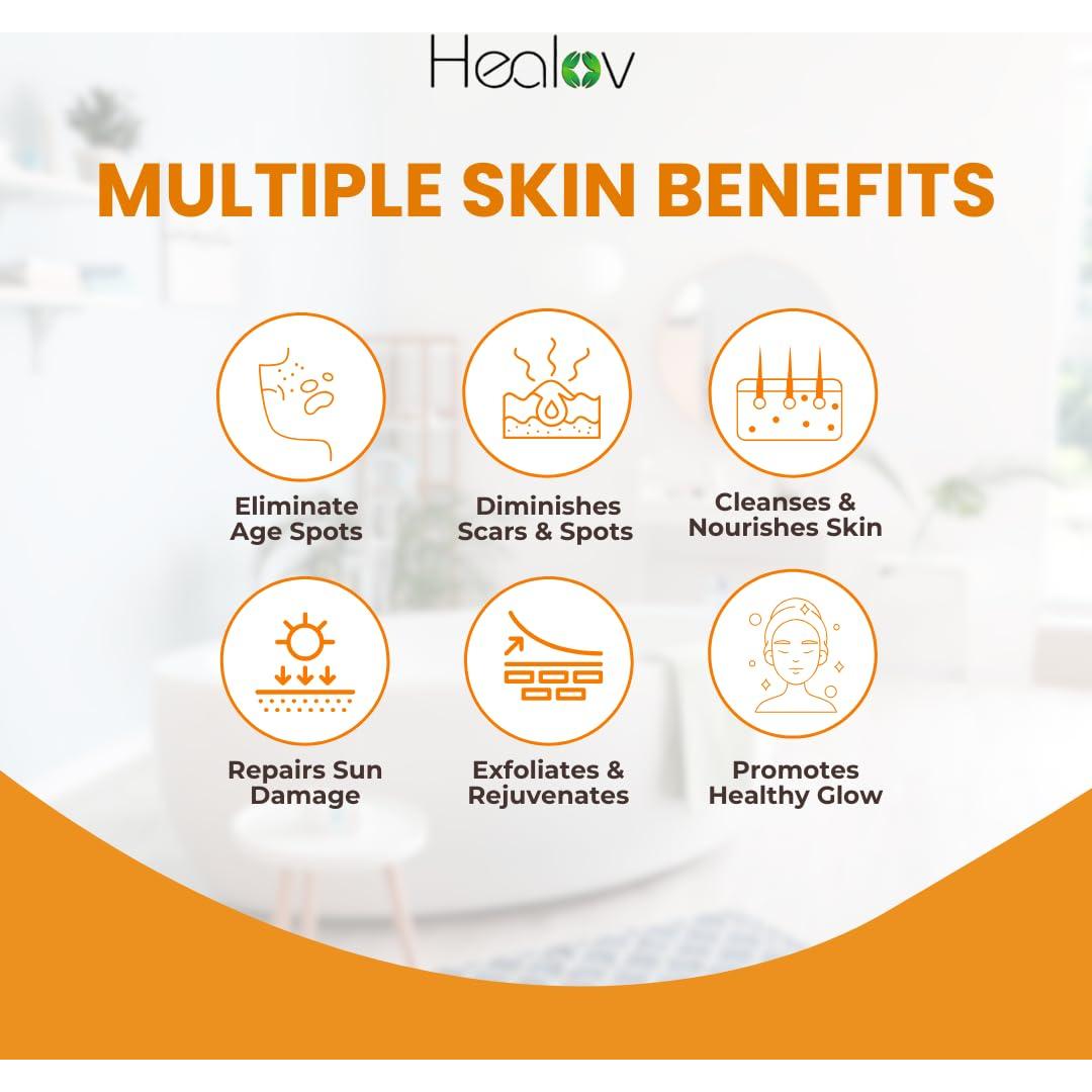 Jabón Líquido Iluminador de Cúrcuma Healov 550g - Facial y Corporal