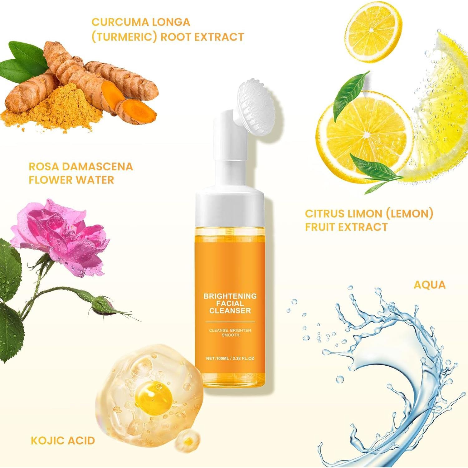 Limpiador Facial Espumoso JAYSUING de Cúrcuma - 2 Piezas