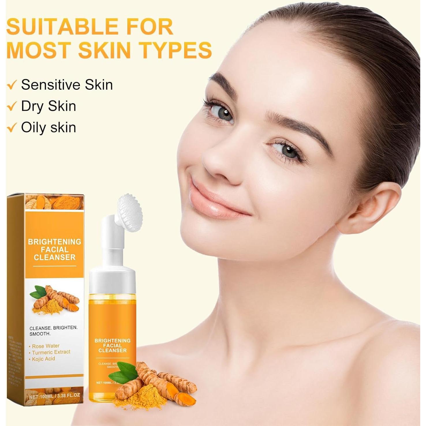 Limpiador Facial Espumoso JAYSUING de Cúrcuma - 2 Piezas