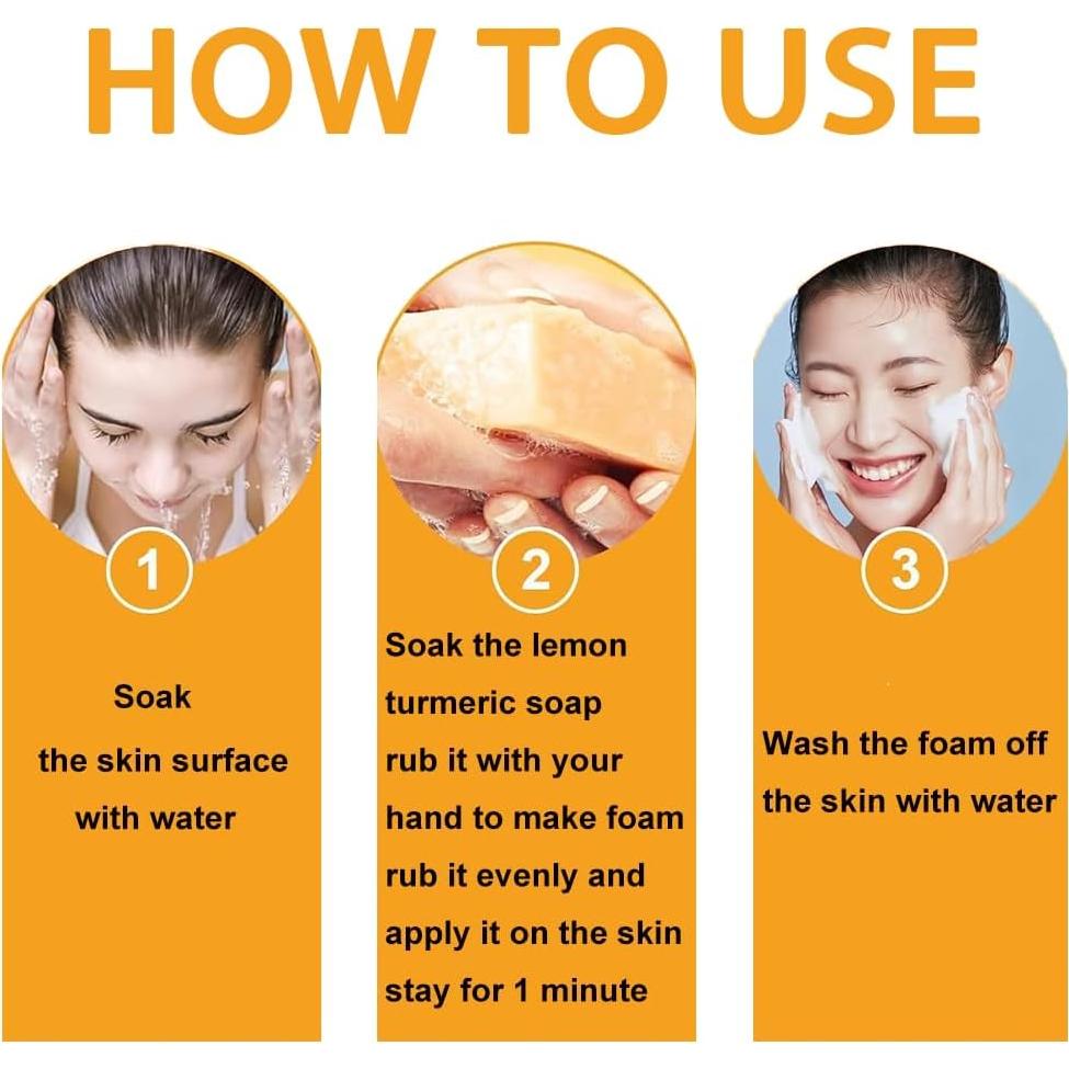 Juego de Cuidado Facial Deuiosna con Jabón y Limpiador de Cúrcuma