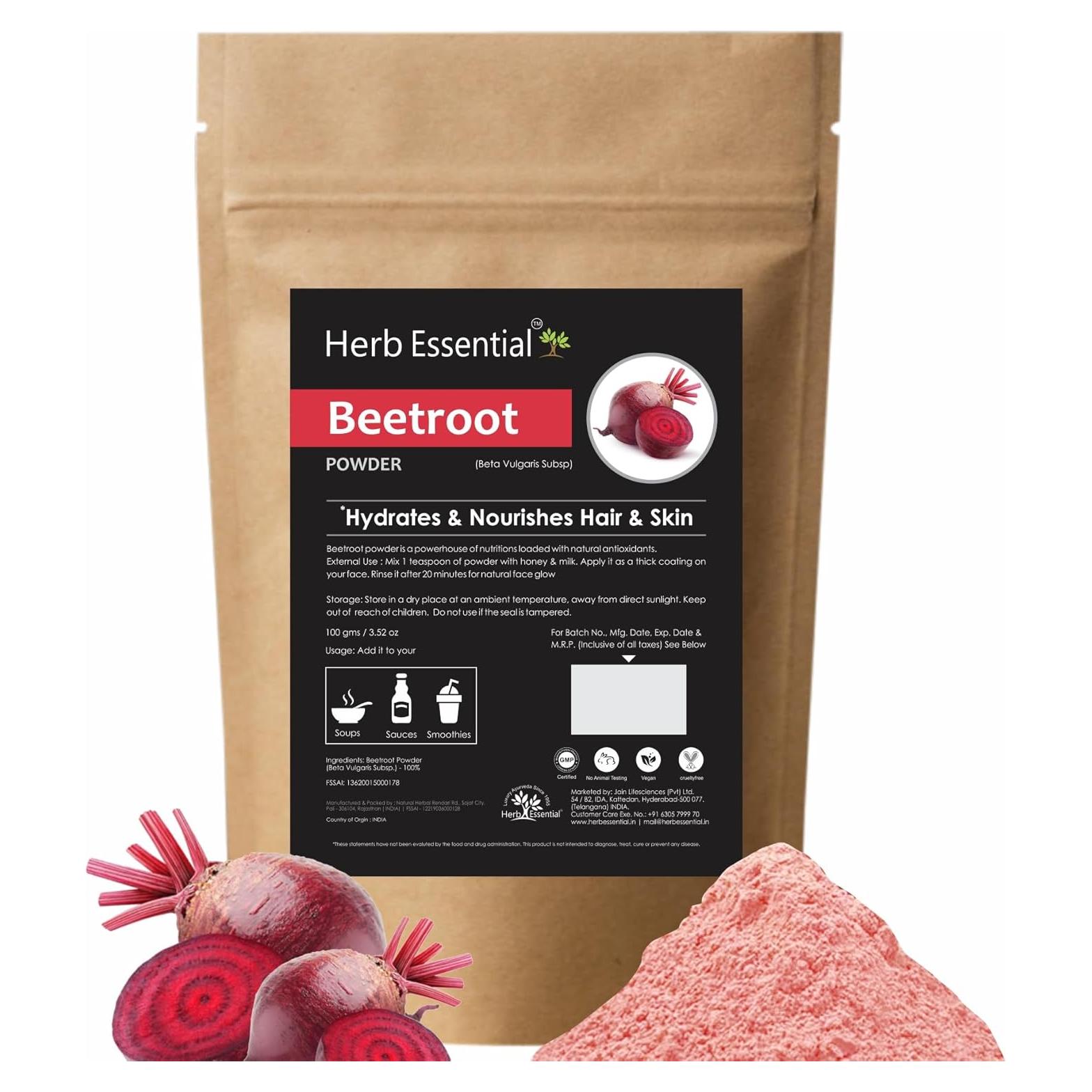 Polvo de Remolacha Orgánico Jainlifesciences 100g - Superalimento Vegano