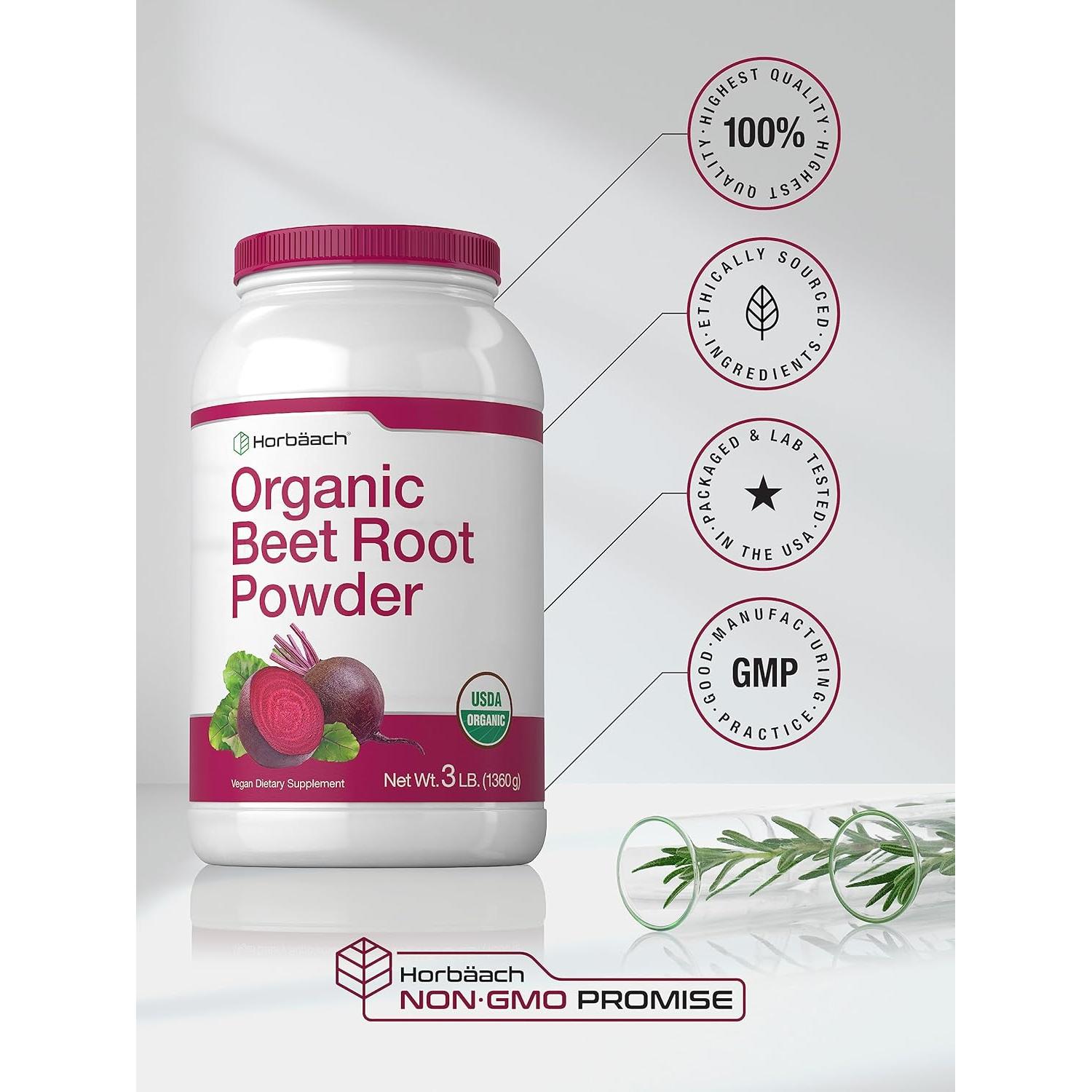 Polvo de Raíz de Remolacha Orgánica Horbaach 1.36 kg Vegano