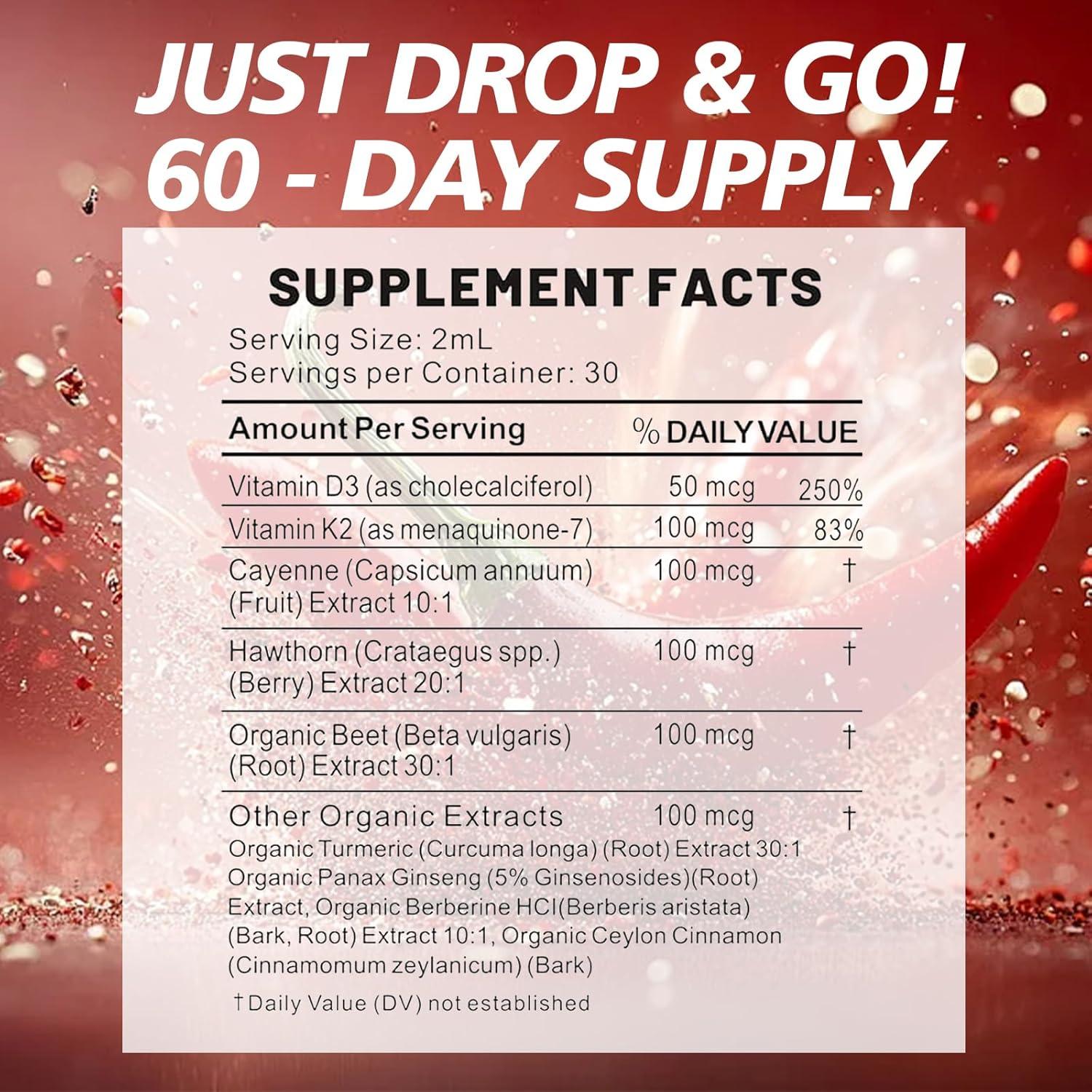 Gotas de Pimiento de Cayena ZEROBREATH 60ml - Suplemento Vegano