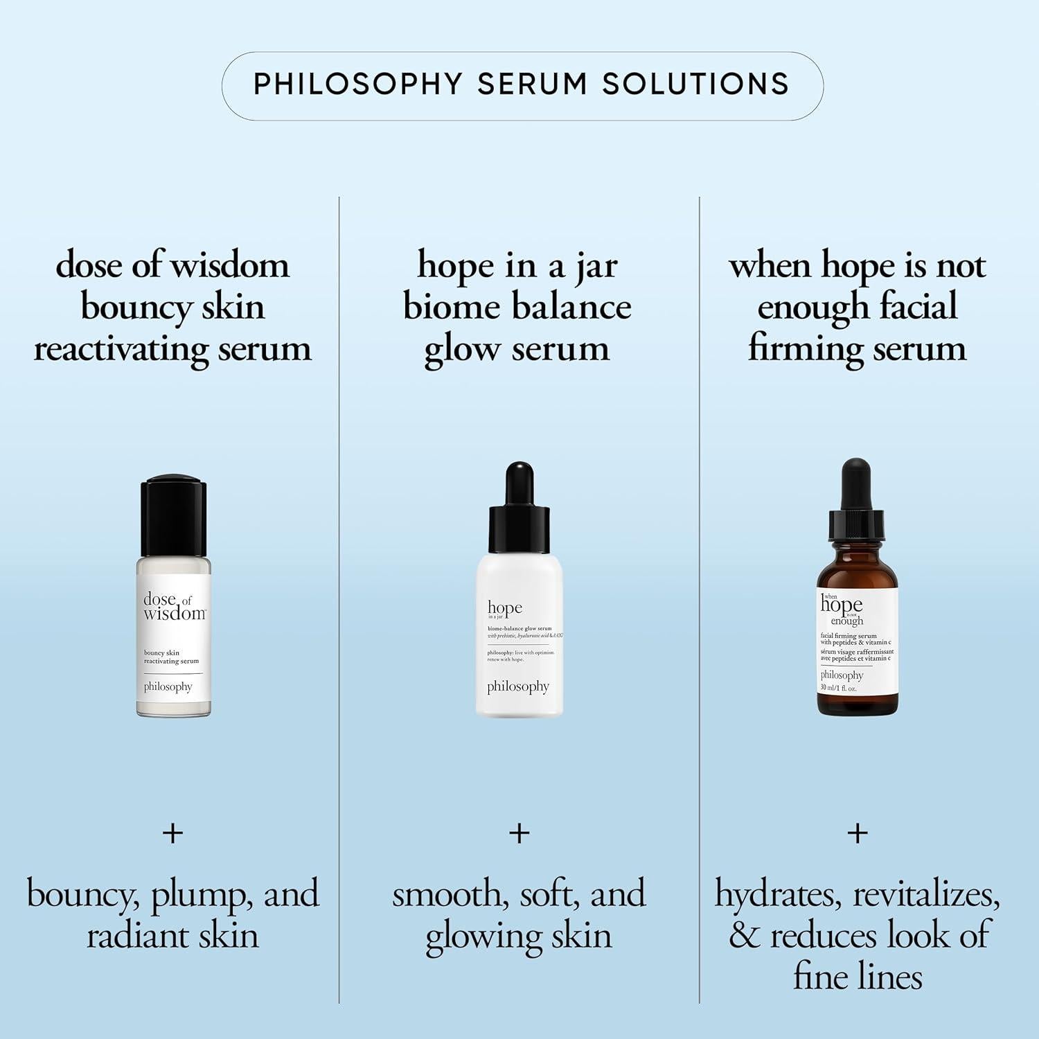 Suero Facial Philosophy Esperanza 29.57 ml - Ácido Hialurónico