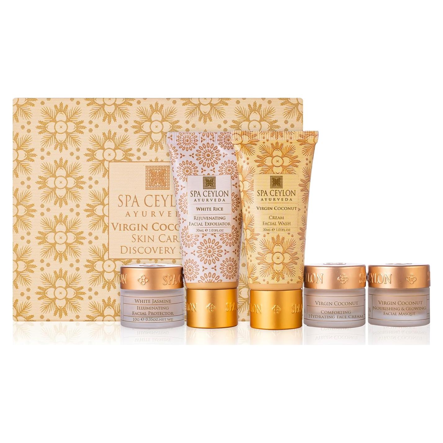 Set de Cuidado Facial Orgánico Coco Virgen 5 Piezas - Spa Ceylon