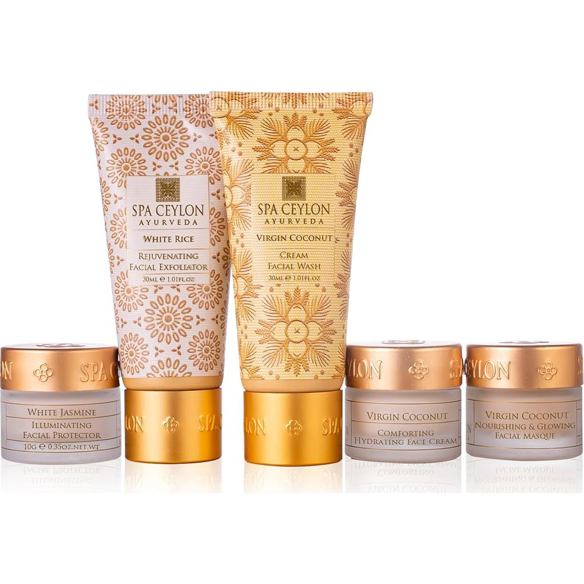 Set de Cuidado Facial Orgánico Coco Virgen 5 Piezas - Spa Ceylon