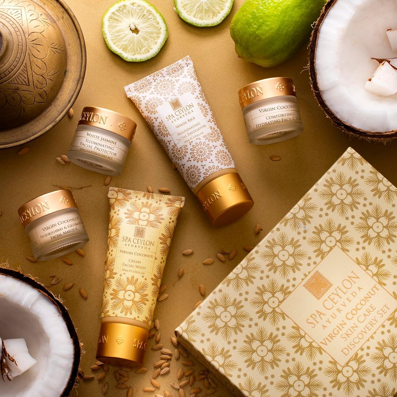 Set de Cuidado Facial Orgánico Coco Virgen 5 Piezas - Spa Ceylon