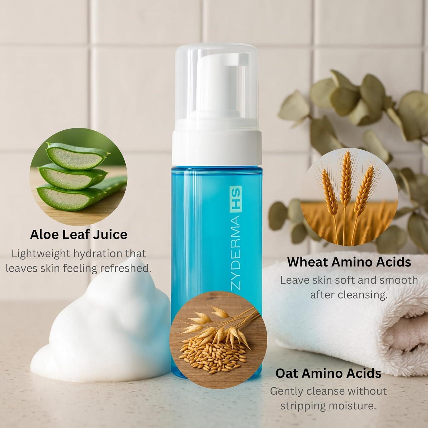 Limpiador Facial Espumoso Zyderma 90g Piel Sensible Aloe Vera